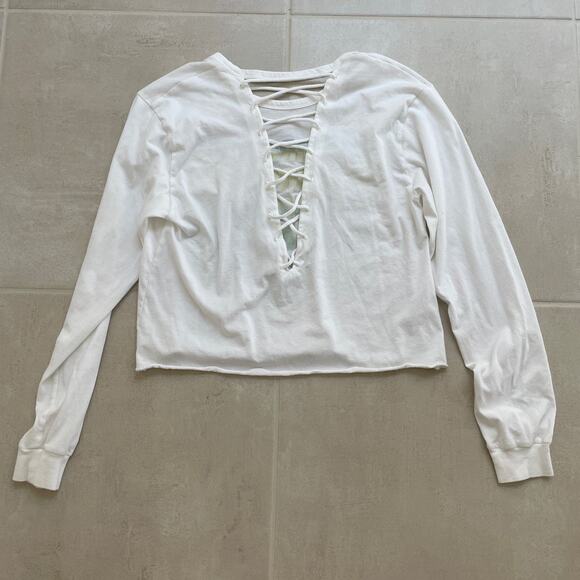 VS Pink Shamrocked glitter graphic lattice caged back tee TLS1 2850 - Picture 8 of 15